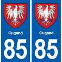 85 Cugand blason autocollant plaque stickers ville