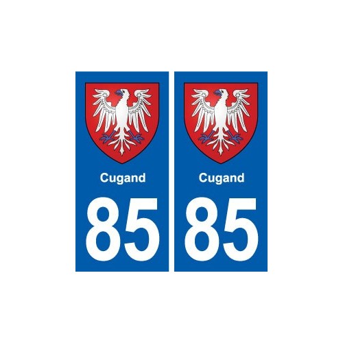 85 Cugand blason autocollant plaque stickers ville