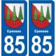 85 Epesses  blason autocollant plaque stickers ville