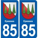 85 Epesses  blason autocollant plaque stickers ville