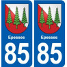 85 Epesses  blason autocollant plaque stickers ville