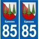 85 Epesses  blason autocollant plaque stickers ville