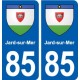 85 Jard-sur-Mer blason autocollant plaque stickers ville