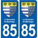 85 La Boissière-de-Montaigu blason autocollant plaque stickers ville