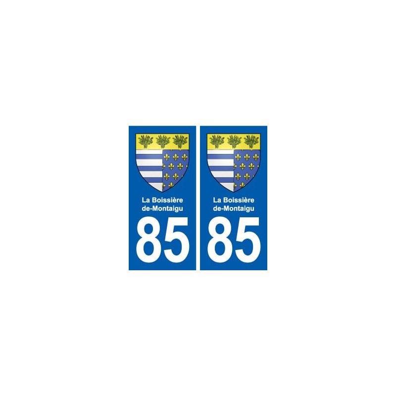85 La Boissière-de-Montaigu blason autocollant plaque stickers ville