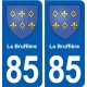 85 La Bruffière blason autocollant plaque stickers ville