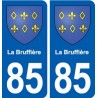 85 La Bruffière blason autocollant plaque stickers ville