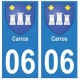 06 Carros ville autocollant plaque