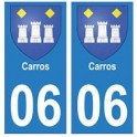 06 Carros ville autocollant plaque