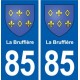 85 La Bruffière blason autocollant plaque stickers ville