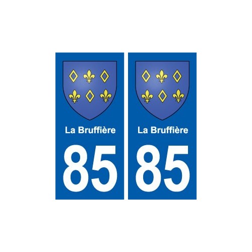 85 La Bruffière blason autocollant plaque stickers ville