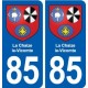 85 La Chaize-le-Vicomte blason autocollant plaque stickers ville