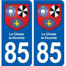 85 La Chaize-le-Vicomte blason autocollant plaque stickers ville