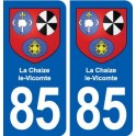 85 La Chaize-le-Vicomte blason autocollant plaque stickers ville