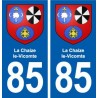 85 La Chaize-le-Vicomte coat of arms sticker plate stickers city