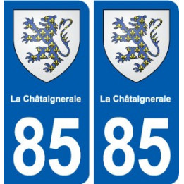 85 La Châtaigneraie blason autocollant plaque stickers ville