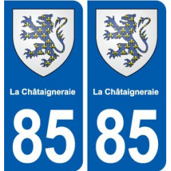 85 La Châtaigneraie blason autocollant plaque stickers ville