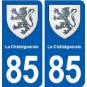 85 La Châtaigneraie blason autocollant plaque stickers ville