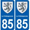 85 La Châtaigneraie blason autocollant plaque stickers ville