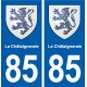 85 La Châtaigneraie blason autocollant plaque stickers ville