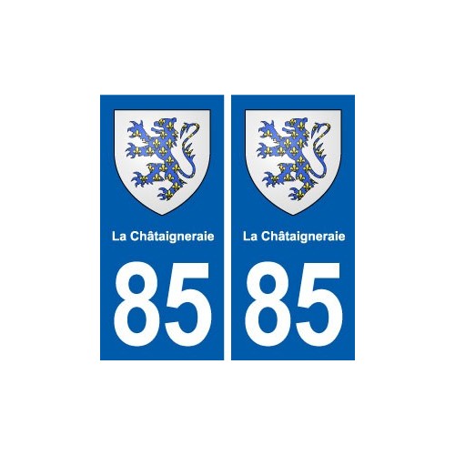 85 La Châtaigneraie blason autocollant plaque stickers ville