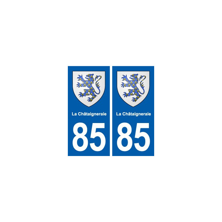 85 La Châtaigneraie blason autocollant plaque stickers ville