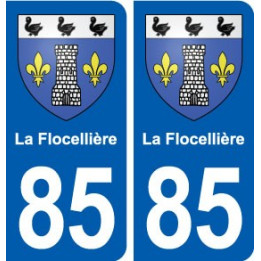 85 La Flocellière blason autocollant plaque stickers ville