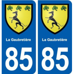 85 La Gaubretière blason autocollant plaque stickers ville
