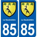 85 La Gaubretière blason autocollant plaque stickers ville