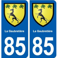 85 La Gaubretière blason autocollant plaque stickers ville