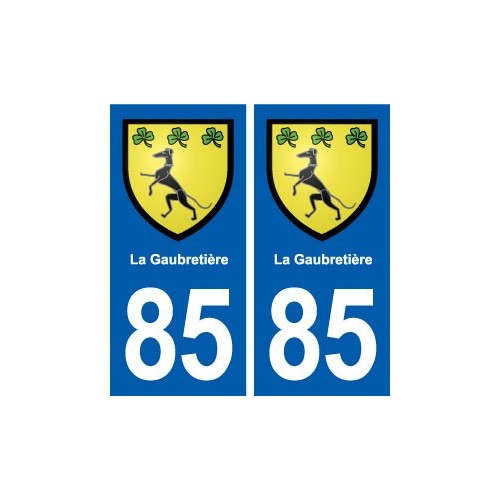 85 La Gaubretière blason autocollant plaque stickers ville