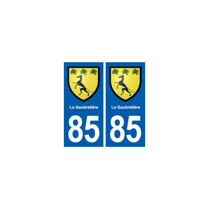 85 La Gaubretière blason autocollant plaque stickers ville