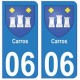 06 Carros ville autocollant plaque