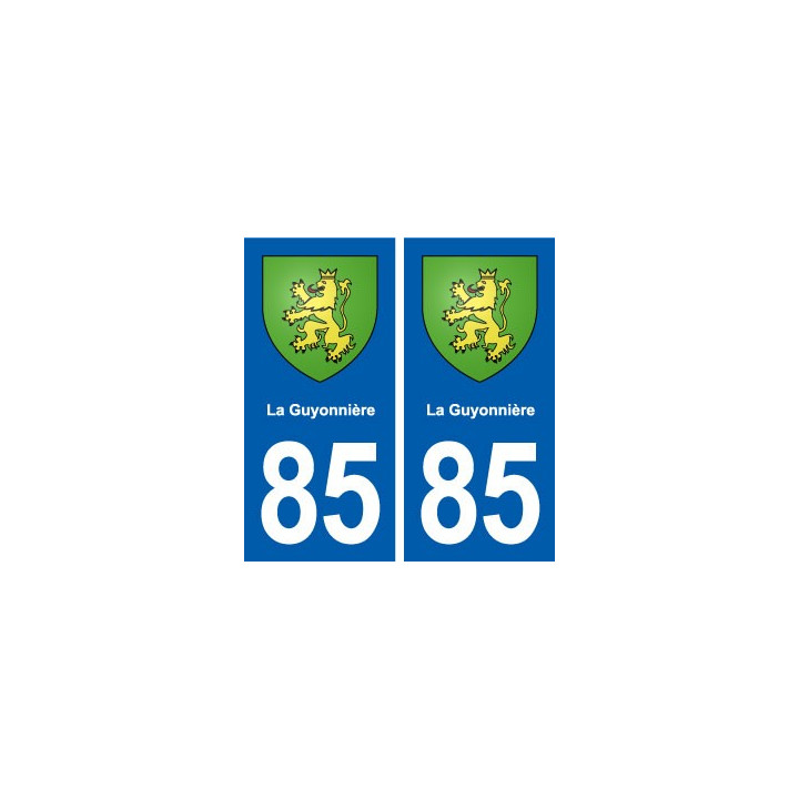 85 La Guyonnière blason autocollant plaque stickers ville
