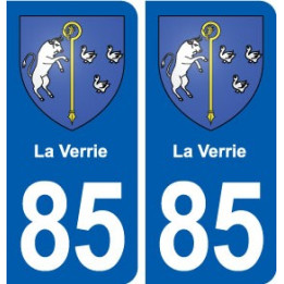 85 La Verrie blason autocollant plaque stickers ville