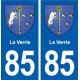 85 La Verrie blason autocollant plaque stickers ville