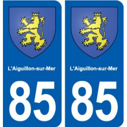 85 L'Aiguillon-sur-Mer blason autocollant plaque stickers ville