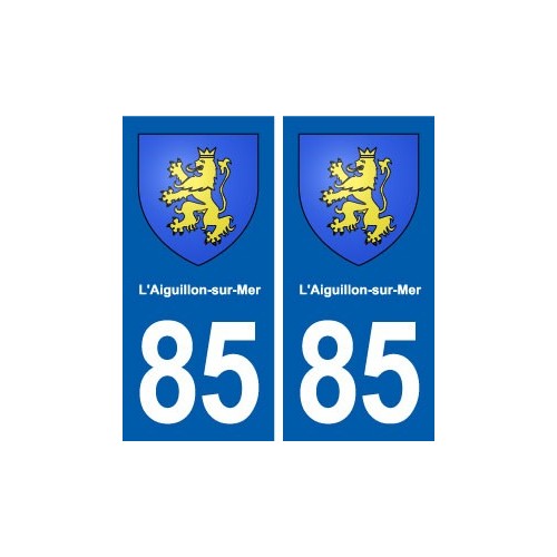 85 L'Aiguillon-sur-Mer blason autocollant plaque stickers ville