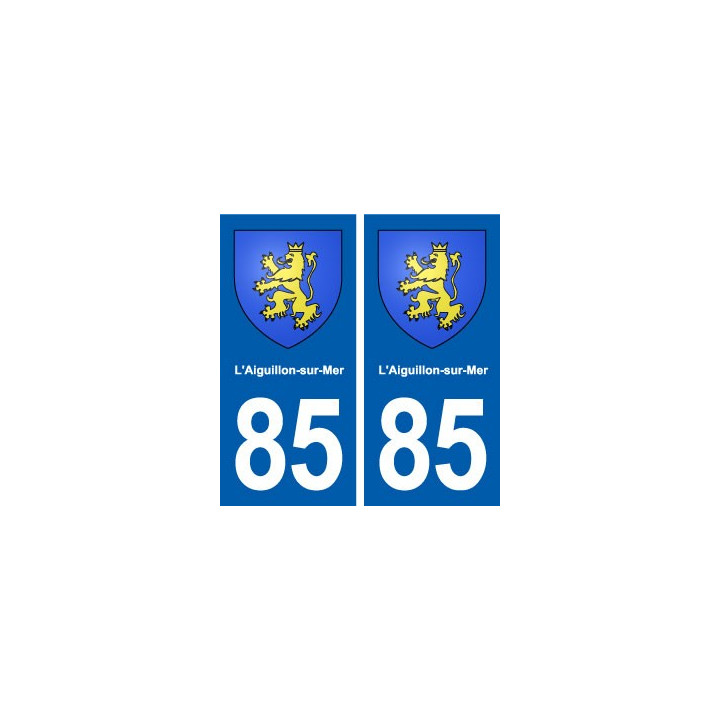 85 L'Aiguillon-sur-Mer blason autocollant plaque stickers ville