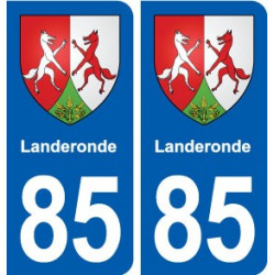 85 Landeronde blason autocollant plaque stickers ville