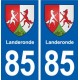 85 Landeronde blason autocollant plaque stickers ville