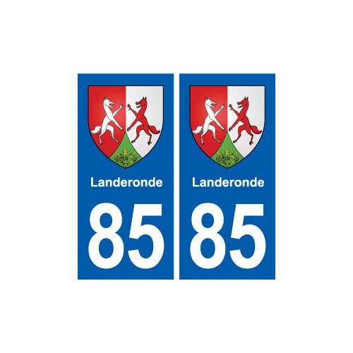 85 Landeronde blason autocollant plaque stickers ville