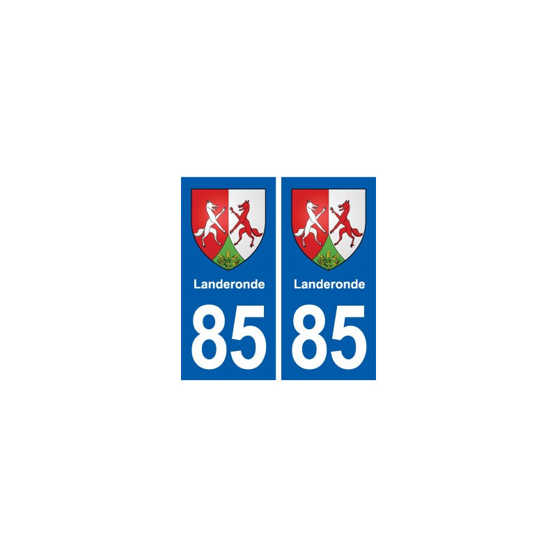 85 Landeronde blason autocollant plaque stickers ville