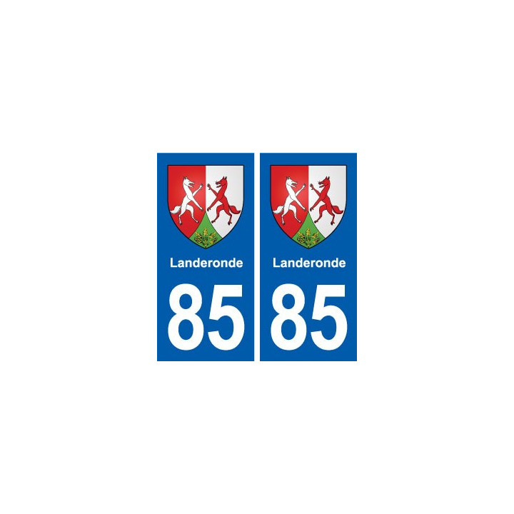 85 Landeronde blason autocollant plaque stickers ville