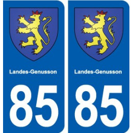 85 Landes-Genusson blason autocollant plaque stickers ville