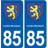 85 Landes-Genusson blason autocollant plaque stickers ville
