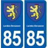 85 Landes-Genusson blason autocollant plaque stickers ville