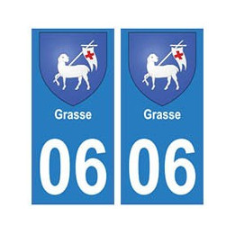 06 Grasse ville autocollant plaque