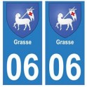 06 Grasse ville autocollant plaque