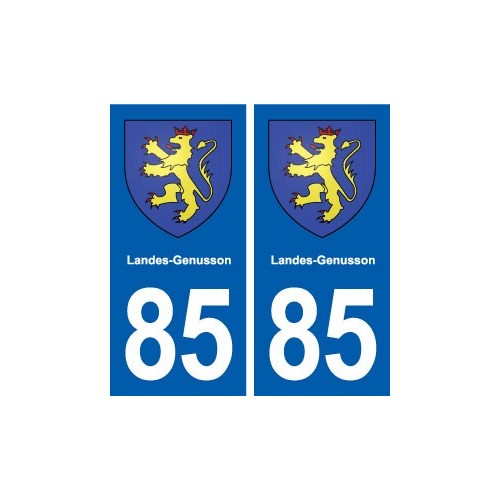 85 Landes-Genusson blason autocollant plaque stickers ville